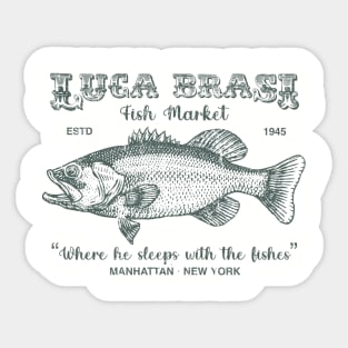 Vintage Luca Brasi Fish Market Sticker